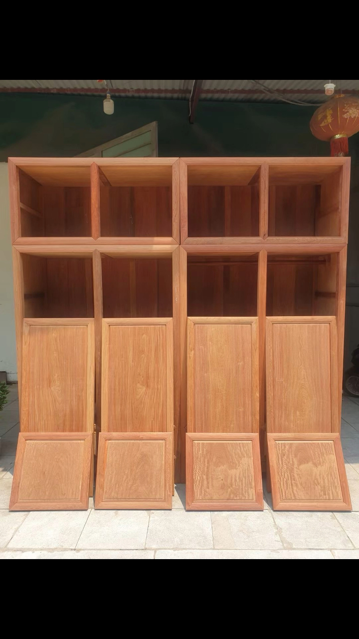 缅甸花梨大果紫檀全独板白胚顶箱衣柜高品质,榫卯工艺结构,八块门板