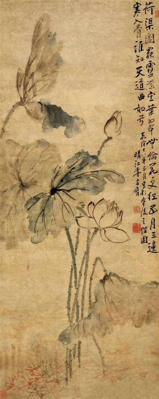 中國花鳥畫中的名花卉——蓮花【十五】清代名家李鱓,李方膺,高翔作品