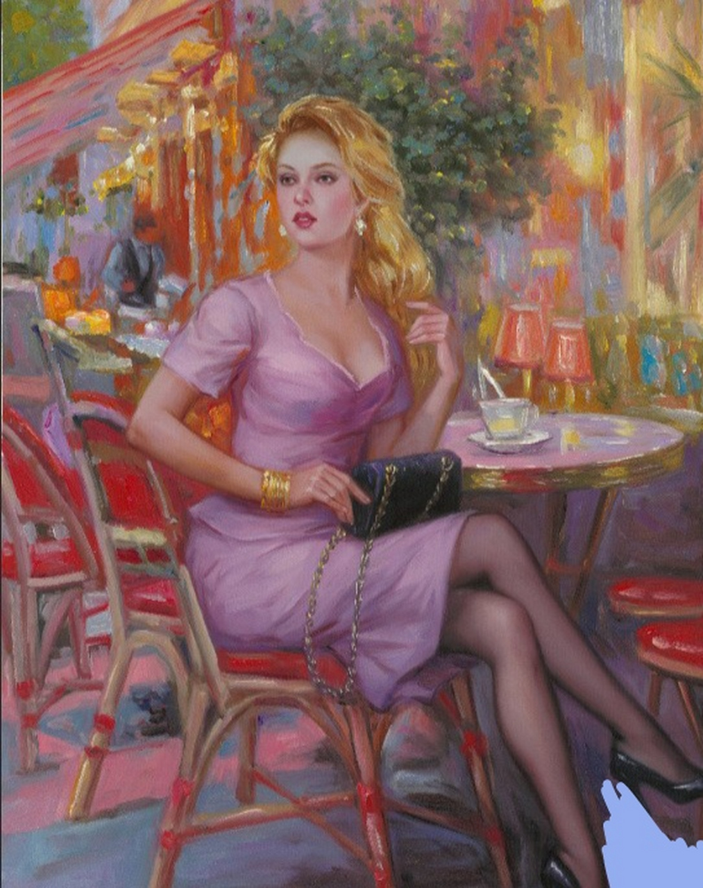 手绘欧美人物油画欣赏