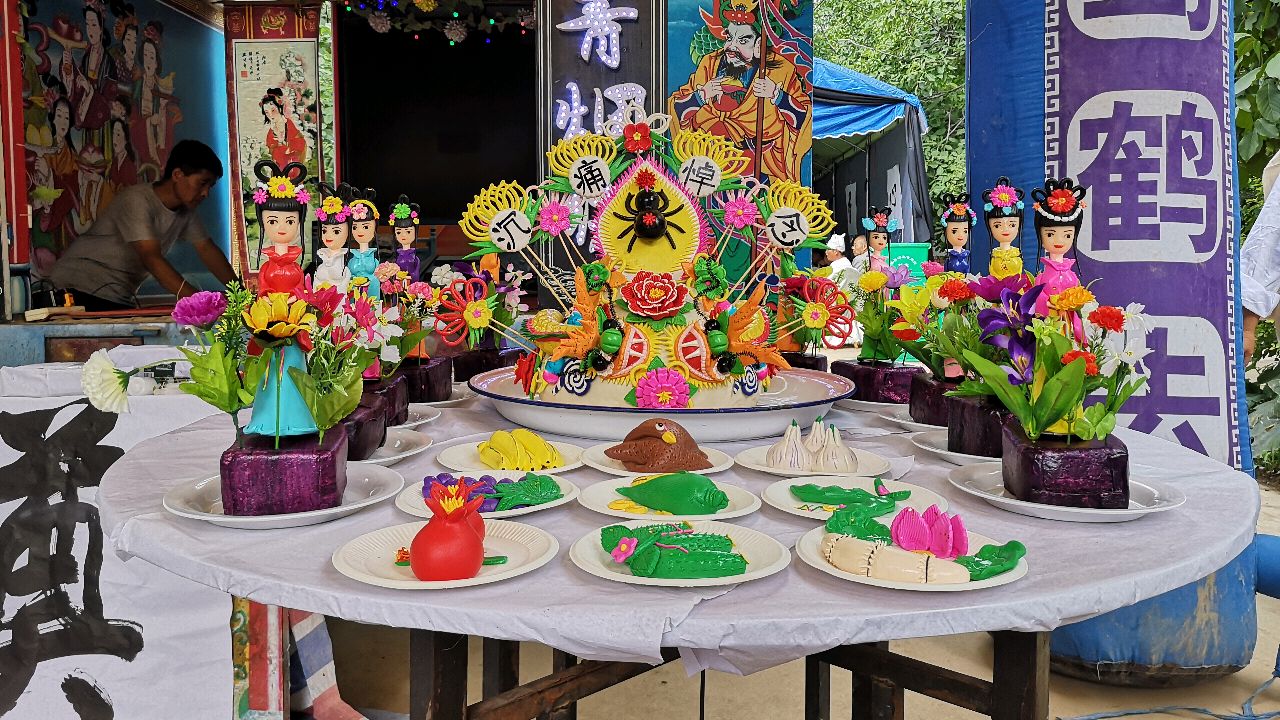 农村白事之敬献花馍,十仙女进膳