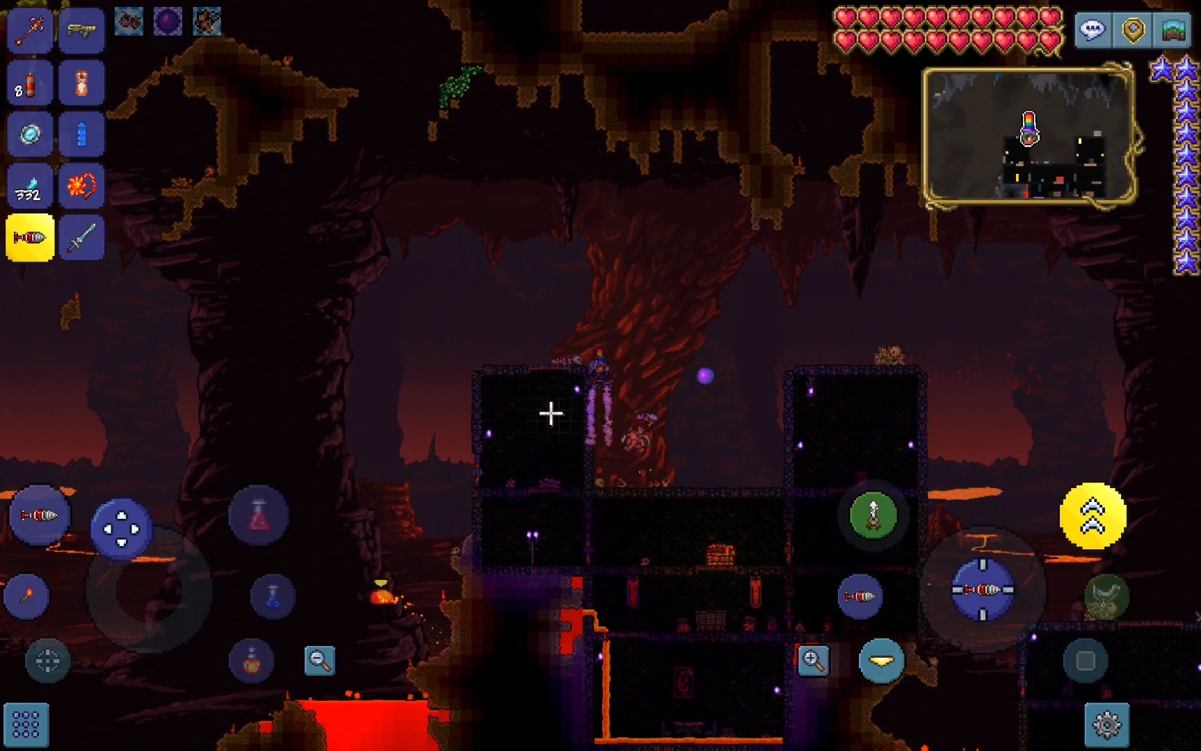 泰拉瑞亚:挖掘精金矿,岩浆从天而降的感觉不爽!