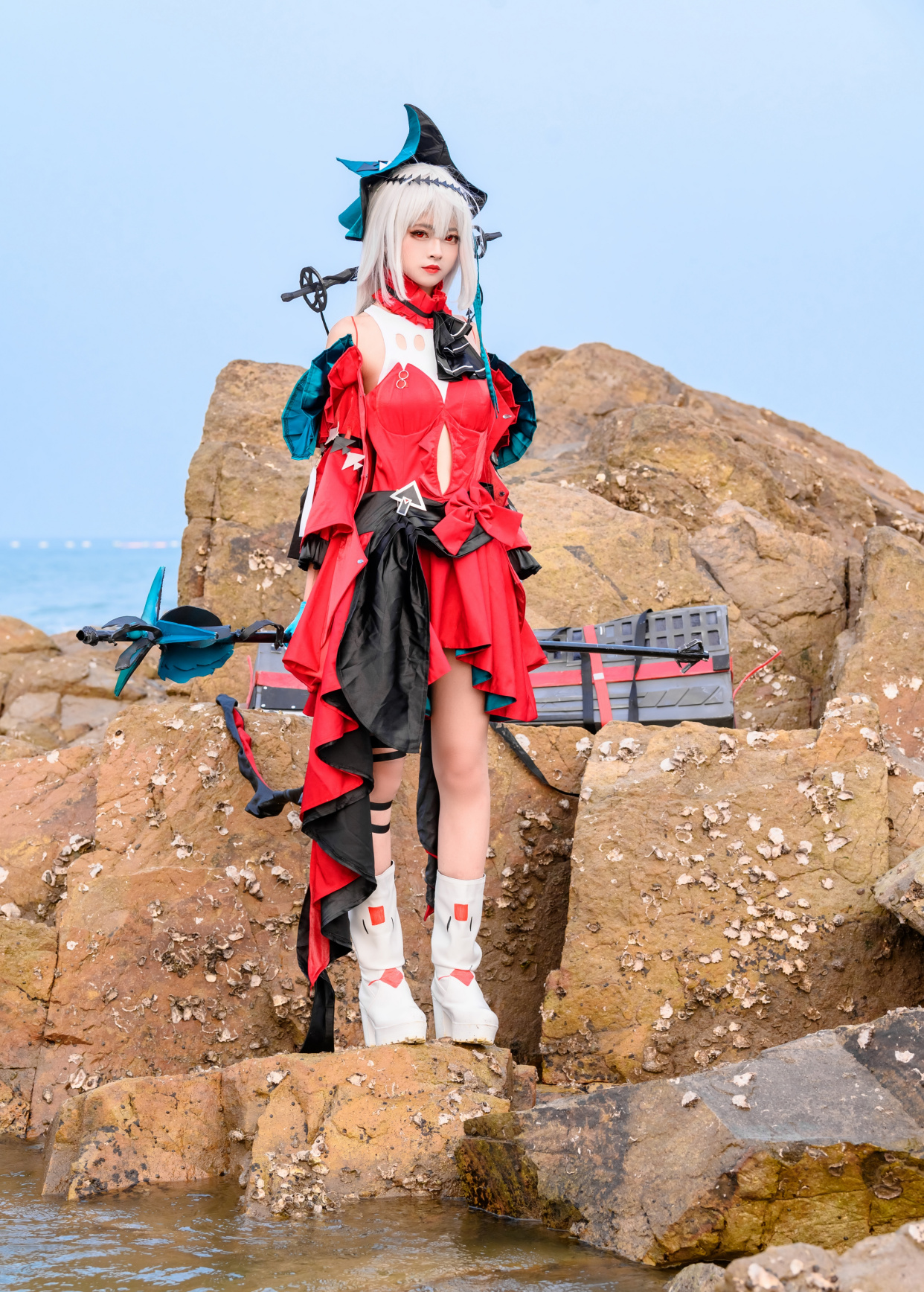 《明日方舟》浊心斯卡蒂cos,这惊艳的容颜,可把我美呆了