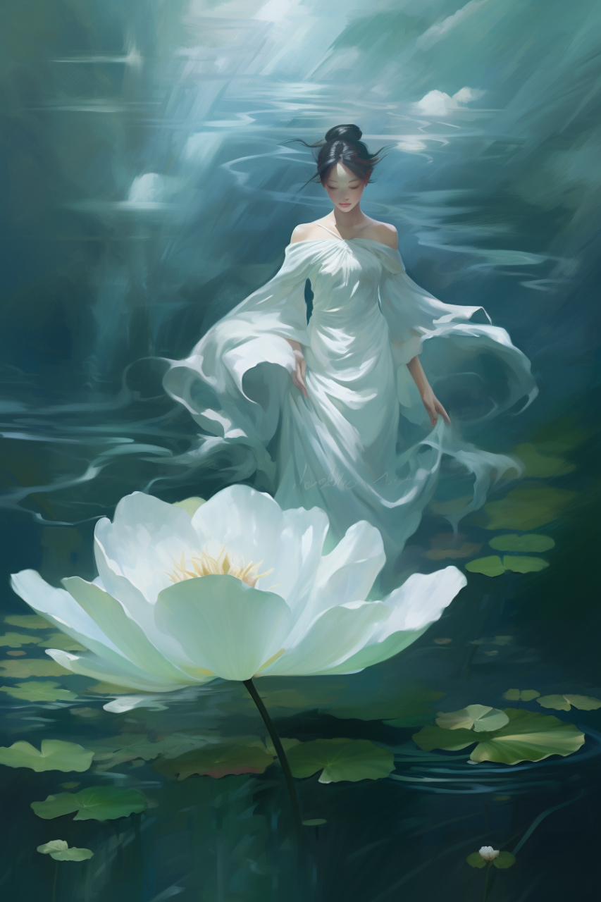 莲花仙子#ai绘画# #美女# #壁纸#