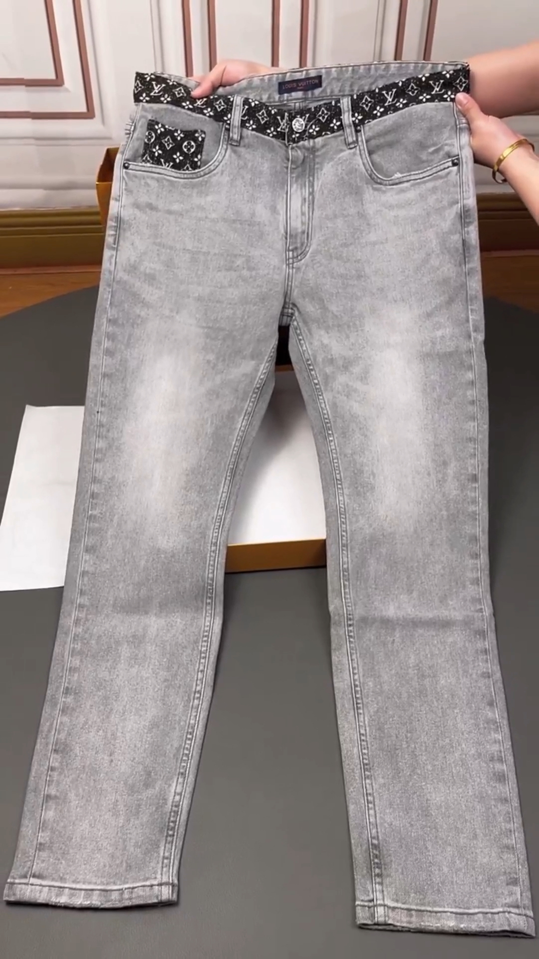 路易威登牛仔裤修身百搭时髦气质高雅