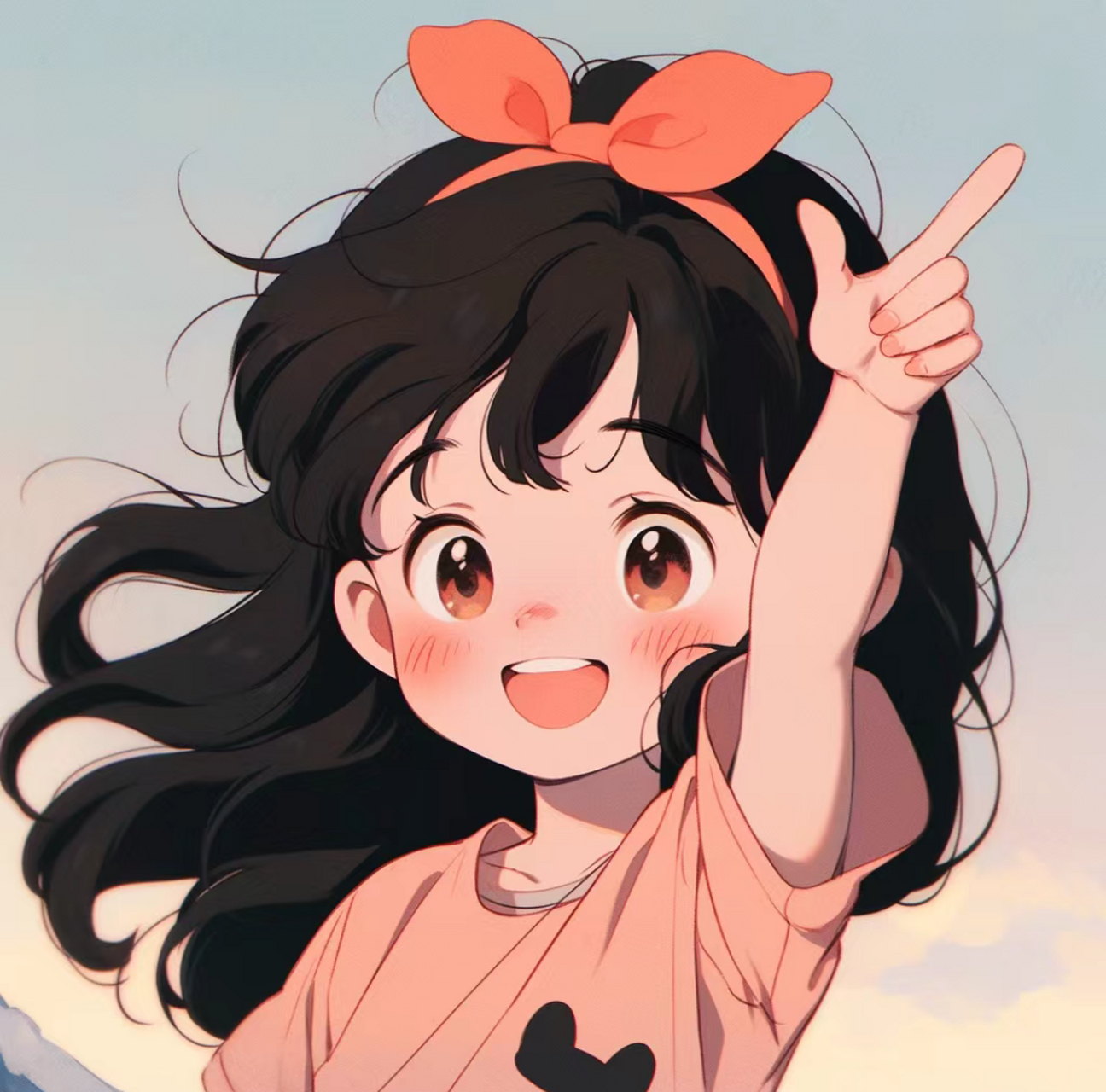 可爱头像|橘色|明天又是元气满满的一天  转自不吃芥末#二次元# #动漫