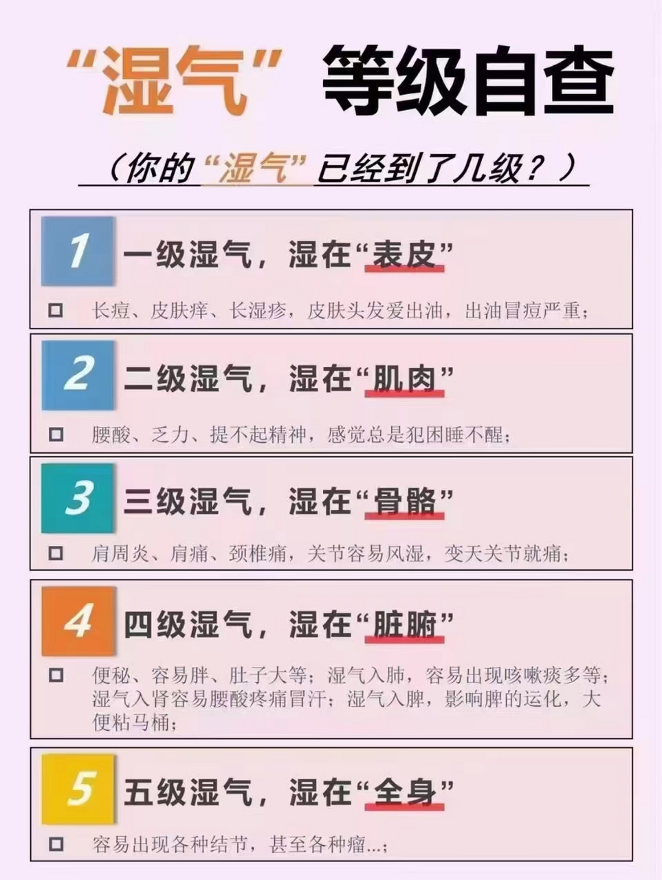 可以自查~你的湿气~到了几级71#冬病夏治排寒湿