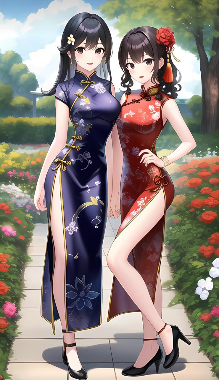 旗袍装美少女壁纸系列四十三