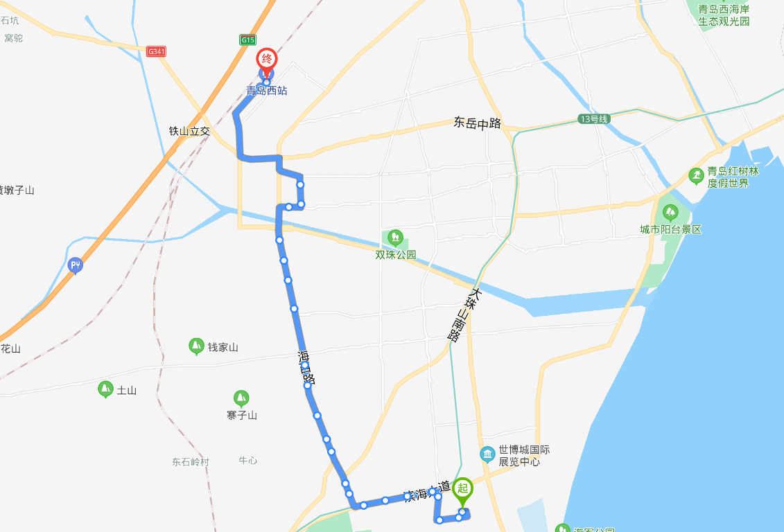 青岛西站地图图片