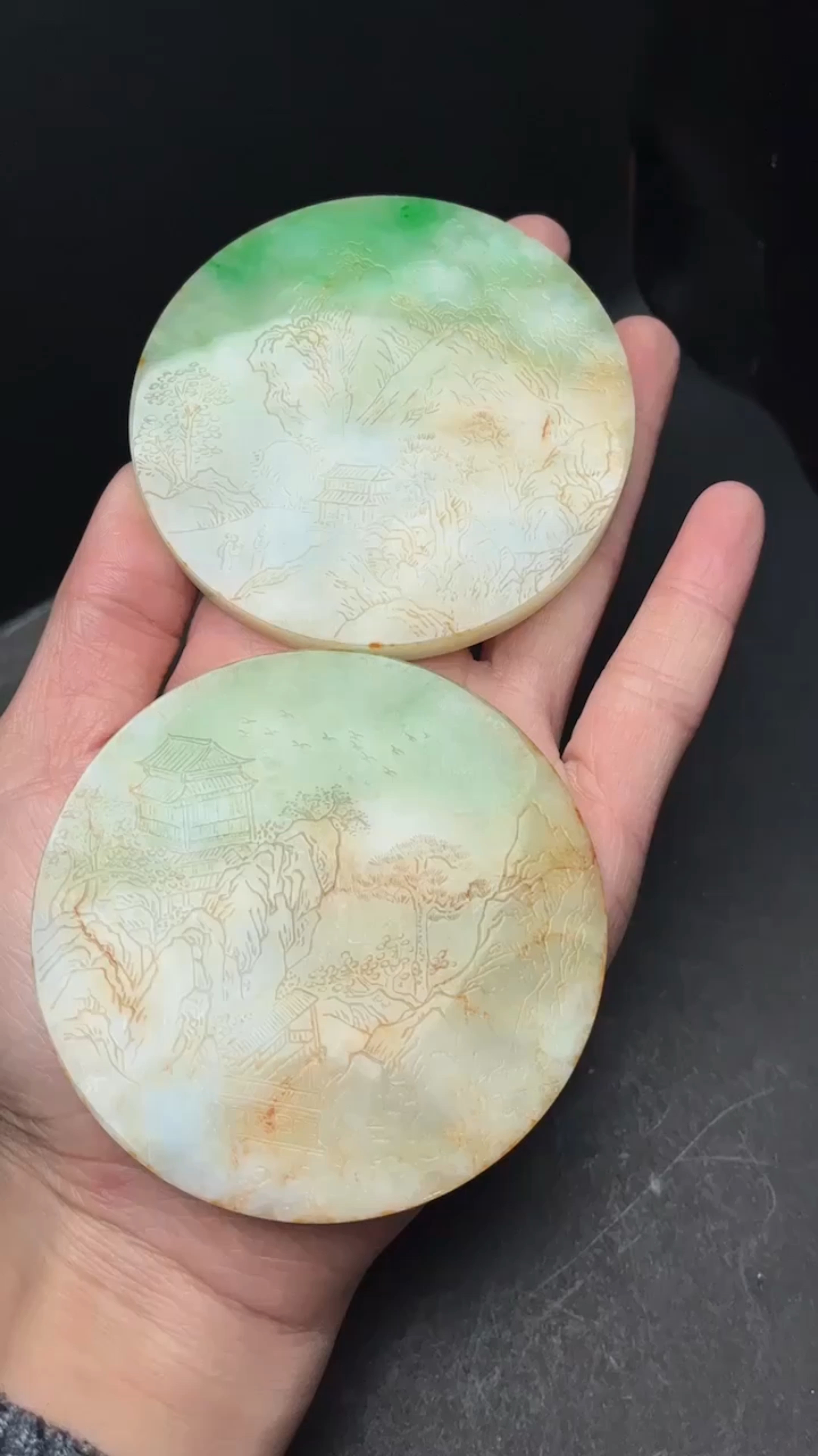 古玉老玉翡翠牌