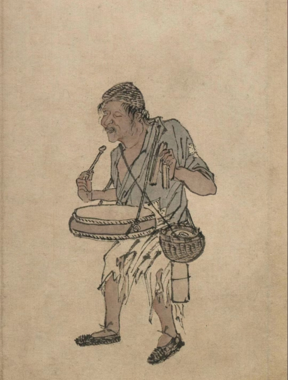 明朝时期,东南老百姓受灾的"流民图",此幅画卷为周臣所画,现藏于