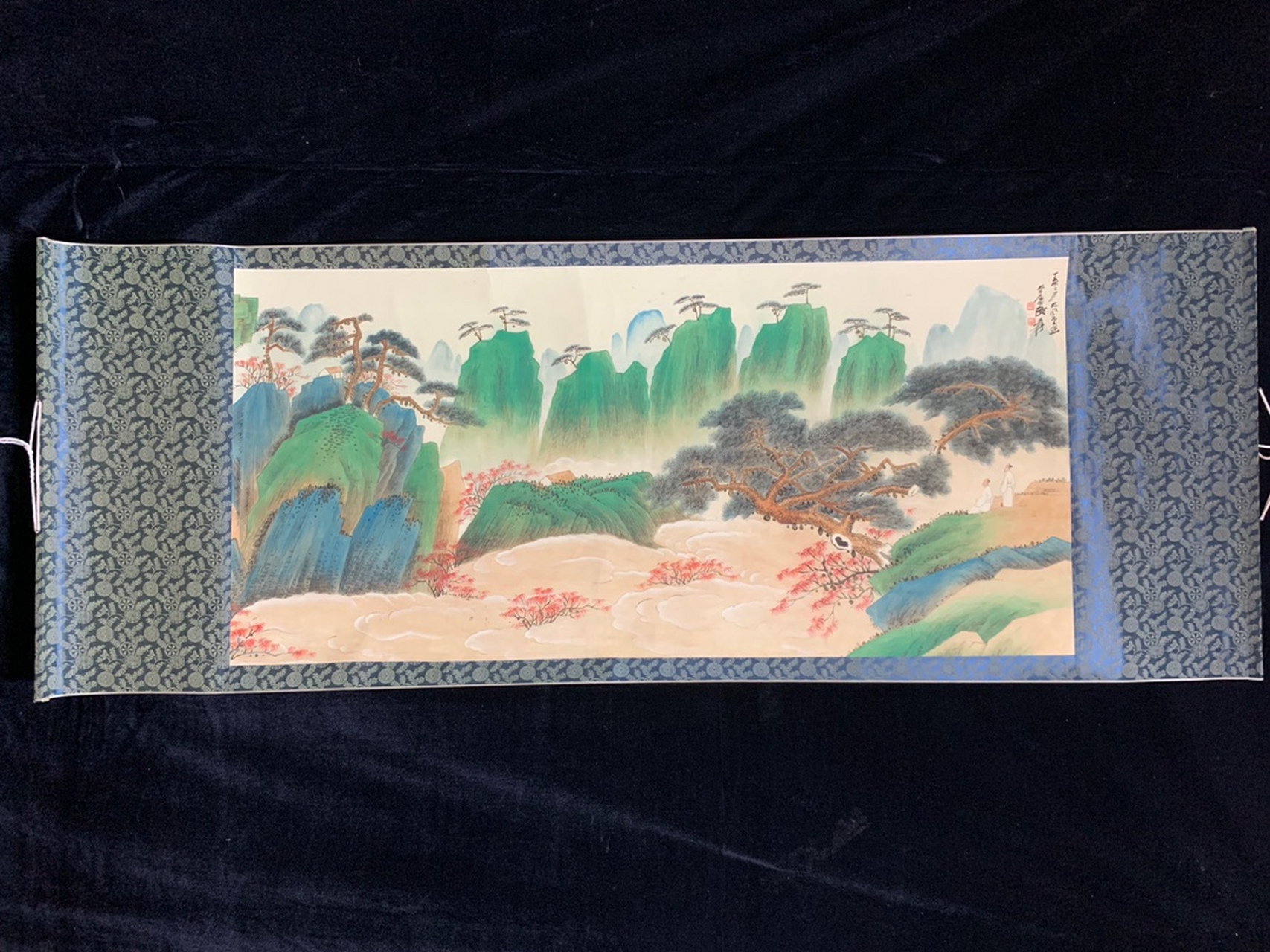 横幅长卷画 张大千《漫川布景》有库存 装裱尺寸:183*68/cm 画芯尺寸
