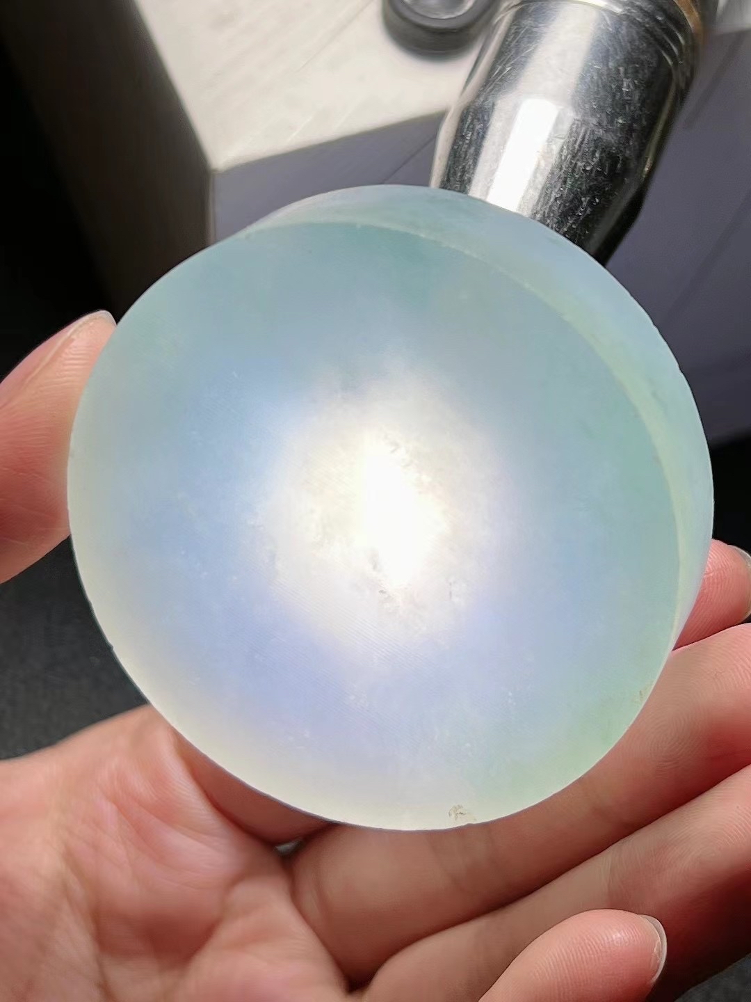 冰种翡翠厚装完美镯心