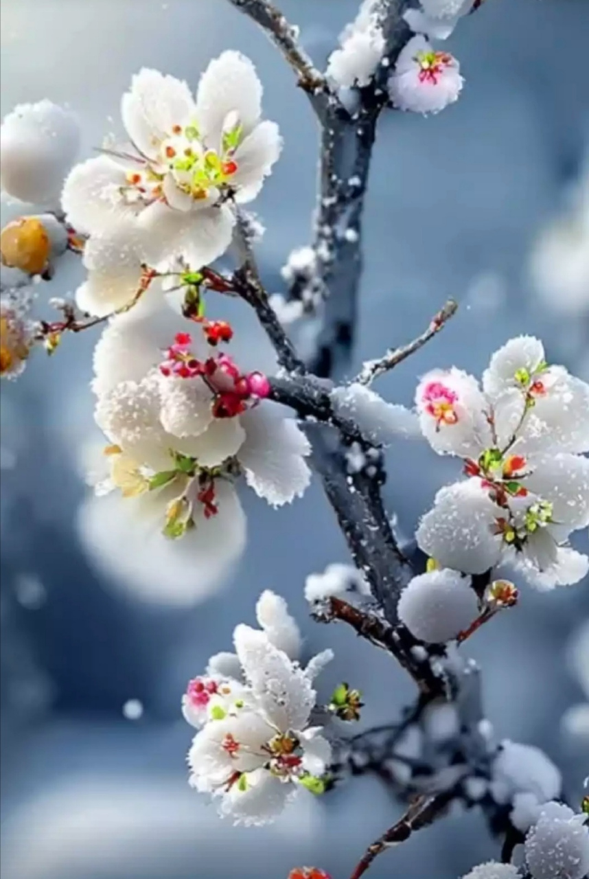 北风吹雪花飘飘图片图片