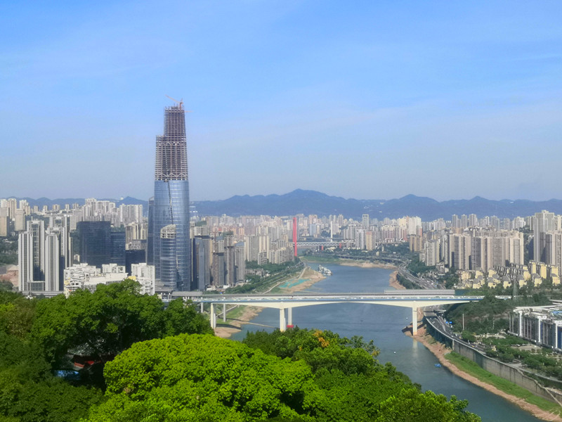 瞰胜楼上鸟瞰重庆城