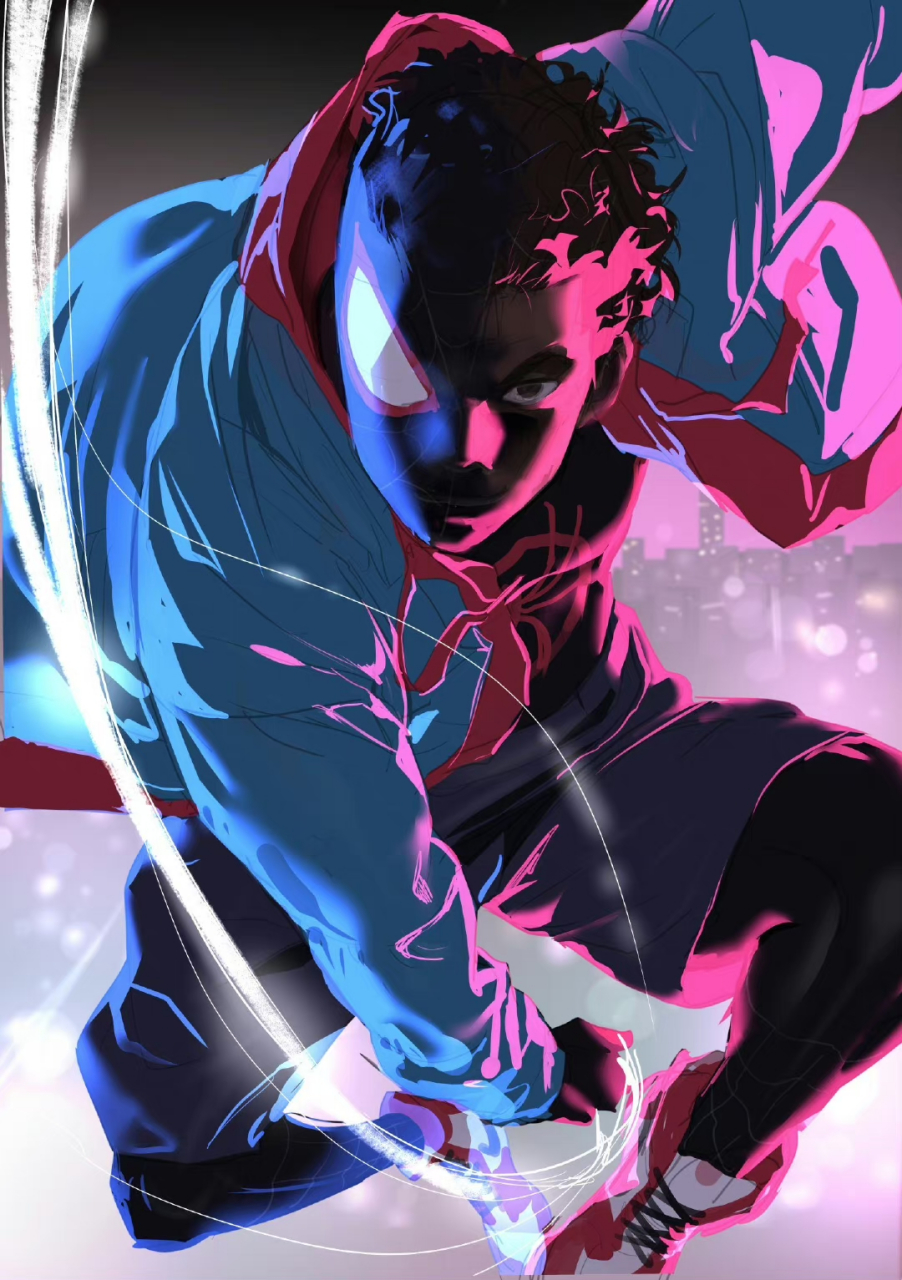 「蜘蛛侠:纵横宇宙 」迈尔斯 (twi:_chamuring)  #插画