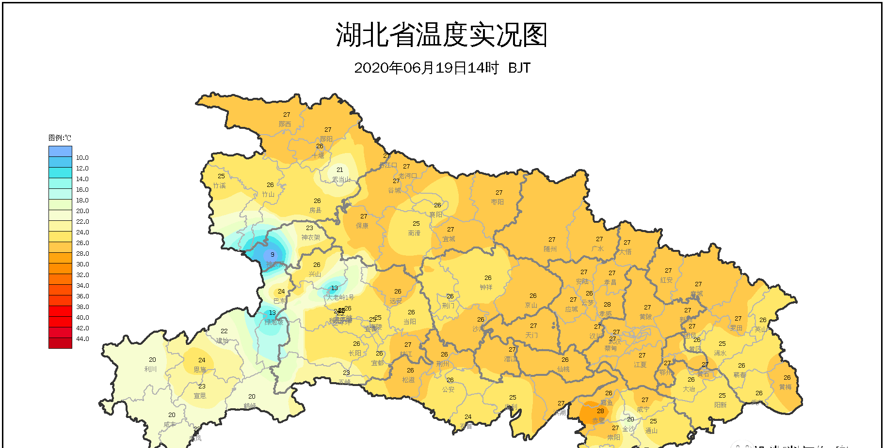 湖北天气预报!湖北省6月20日至21日周末两天气象预报