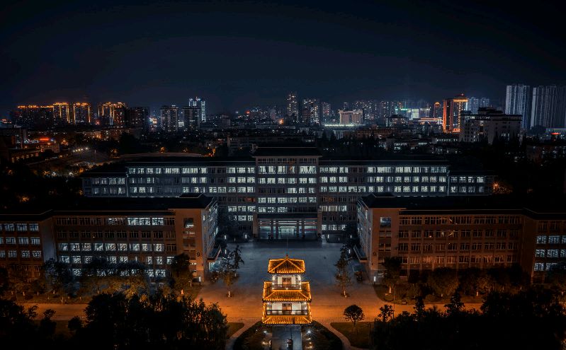 陕西理工大学夜景图片