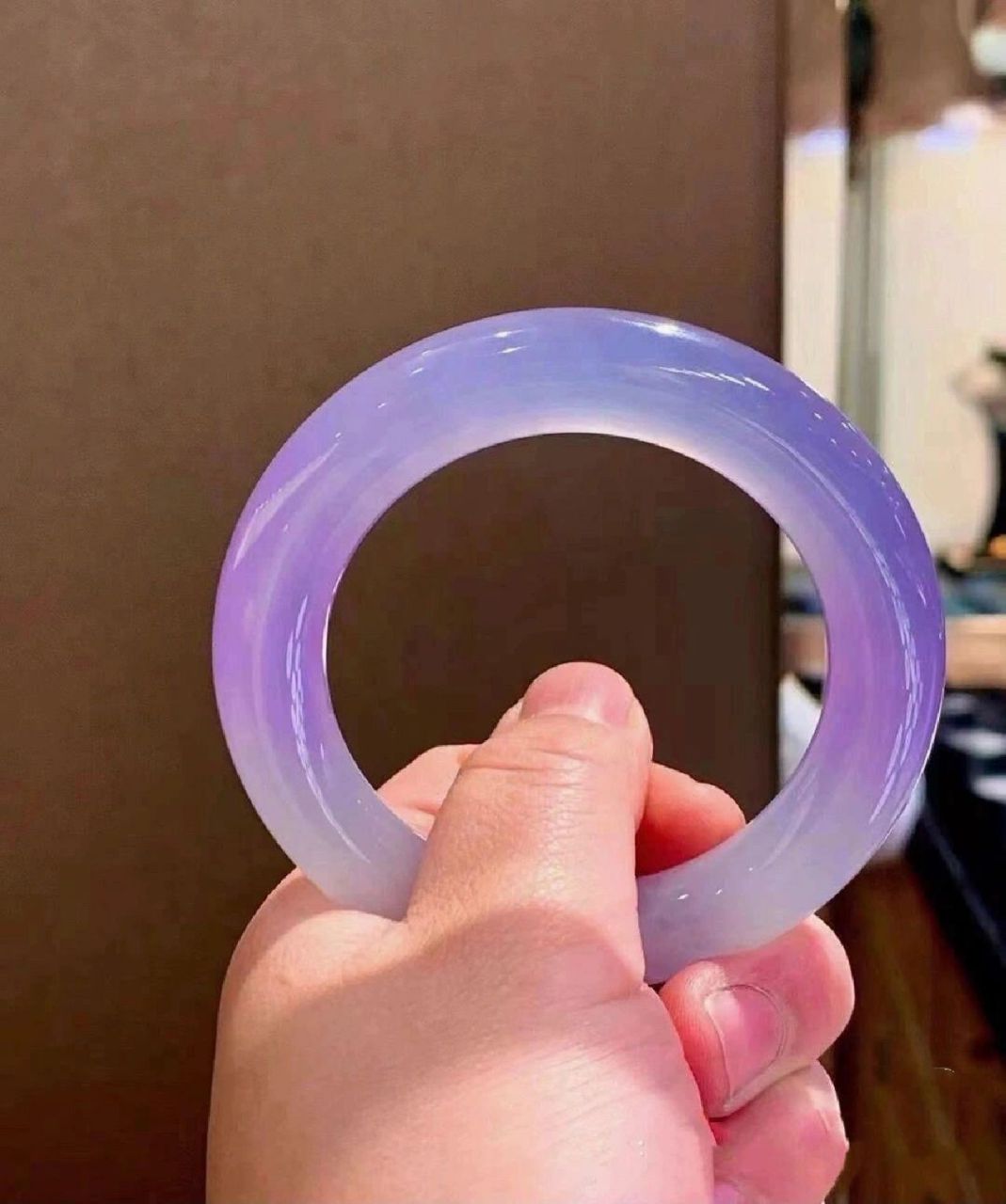 富贵的象征高冰紫罗兰翡翠手镯,高冰紫罗兰.
