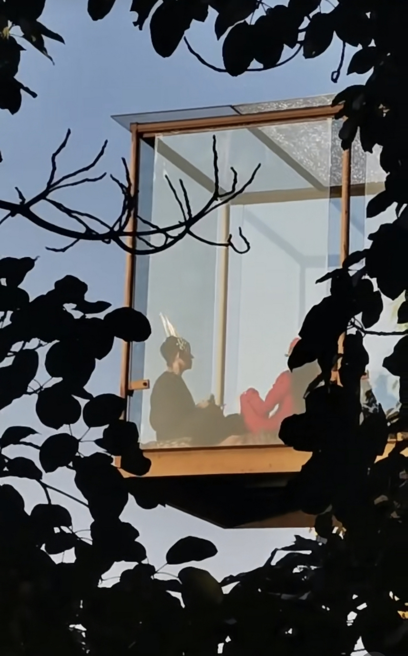 杨丽萍在云南她的月亮宫里化妆  #杨丽萍