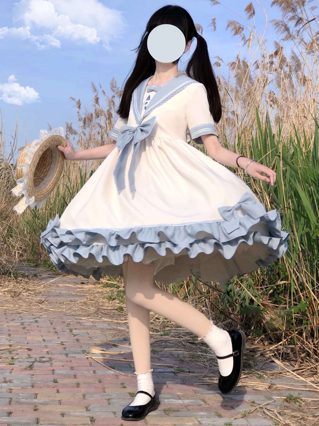 洛丽塔真人女生全身头像