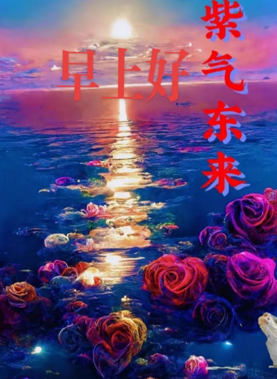 早安心语# 早上好呀  紫气东来接好运了   接住哦  愿你  财源滚滚来