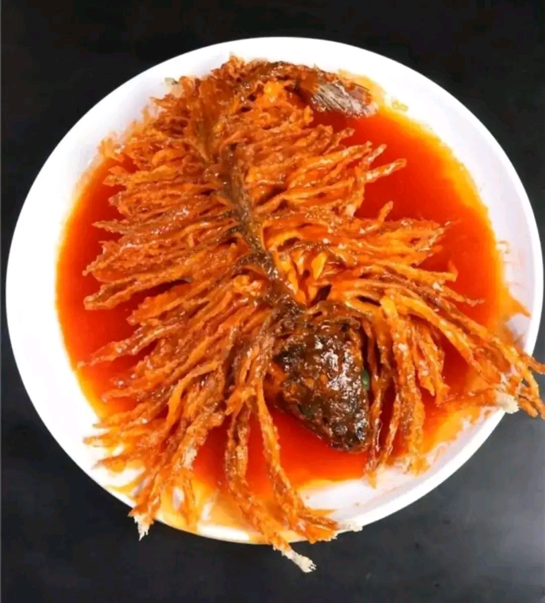 石家庄传统名菜,金毛狮子鱼!