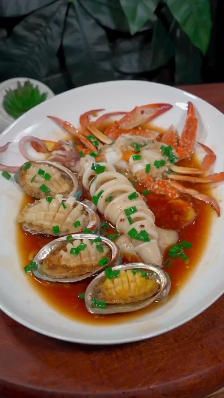 葱油海鲜拼盘,一道简单又鲜美,喜欢你也做起来吧