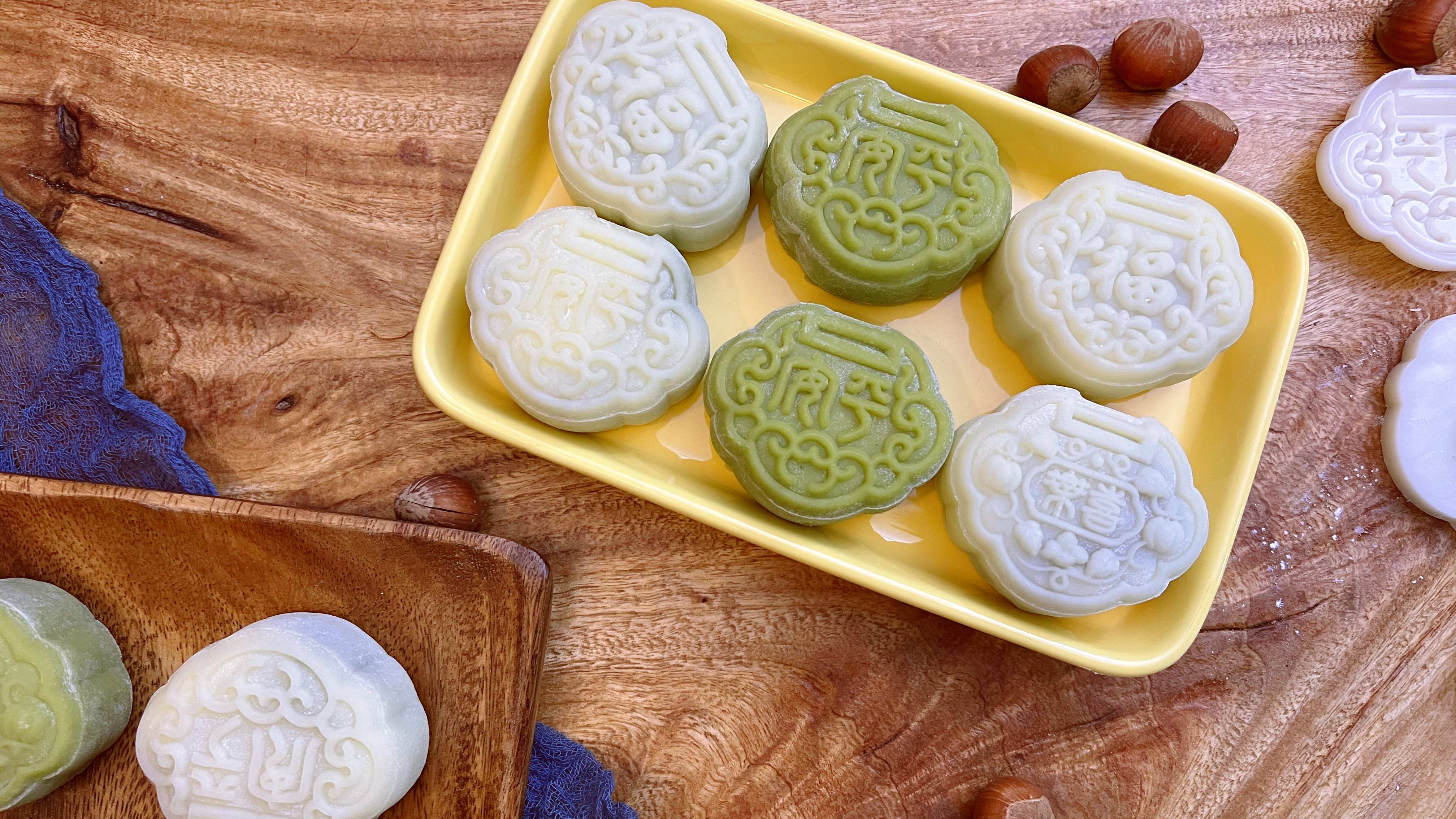 私房7年配方,冰皮月饼教你在家怎么做,花纹立体糯叽叽