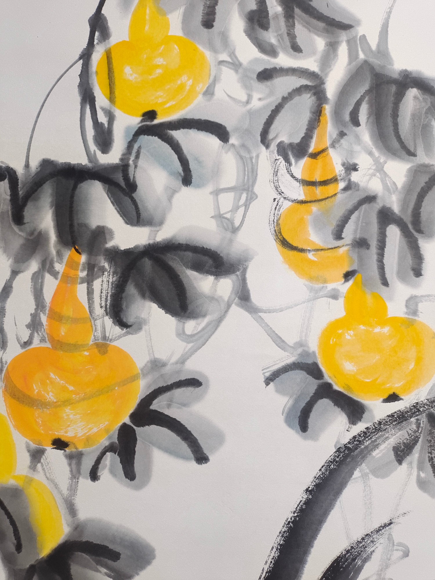 纯手绘四尺福禄吉祥齐白石动物花鸟公鸡宣纸画鉴赏