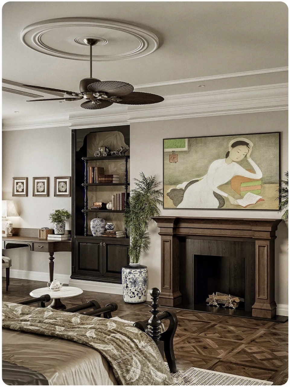 壁炉/拱门/罗马柱/线条/复古的色调/浓浓的欧式风格#装修# #家居装修