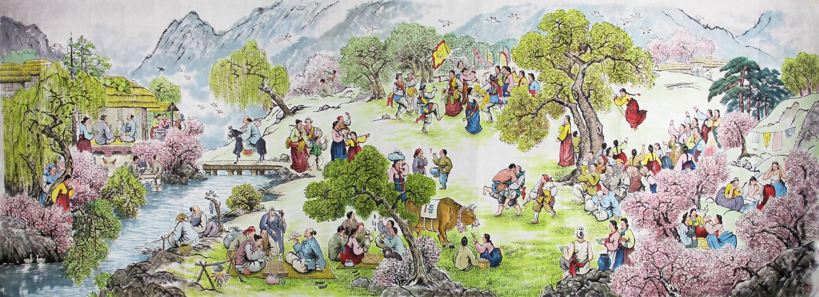 朝鲜古画图片