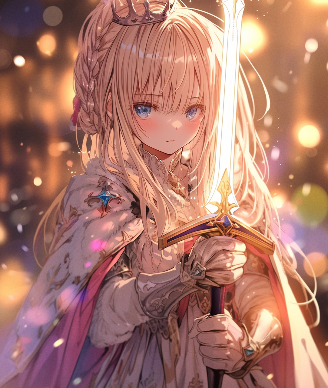 二次元# 手握圣剑的骑士少女