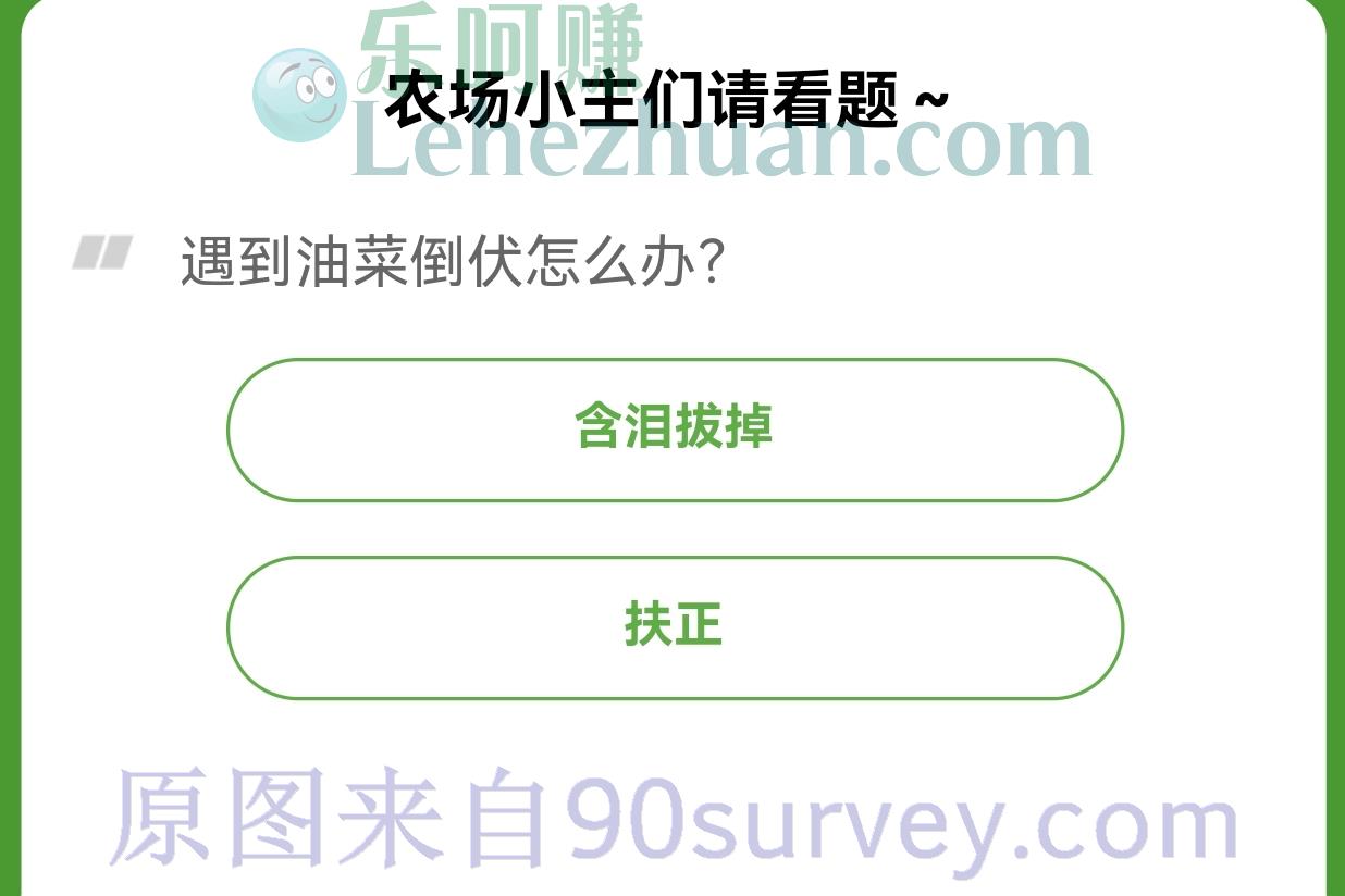 遇到油菜倒伏怎么办?答案:扶正 遇到油菜倒伏怎么办?答案:扶正