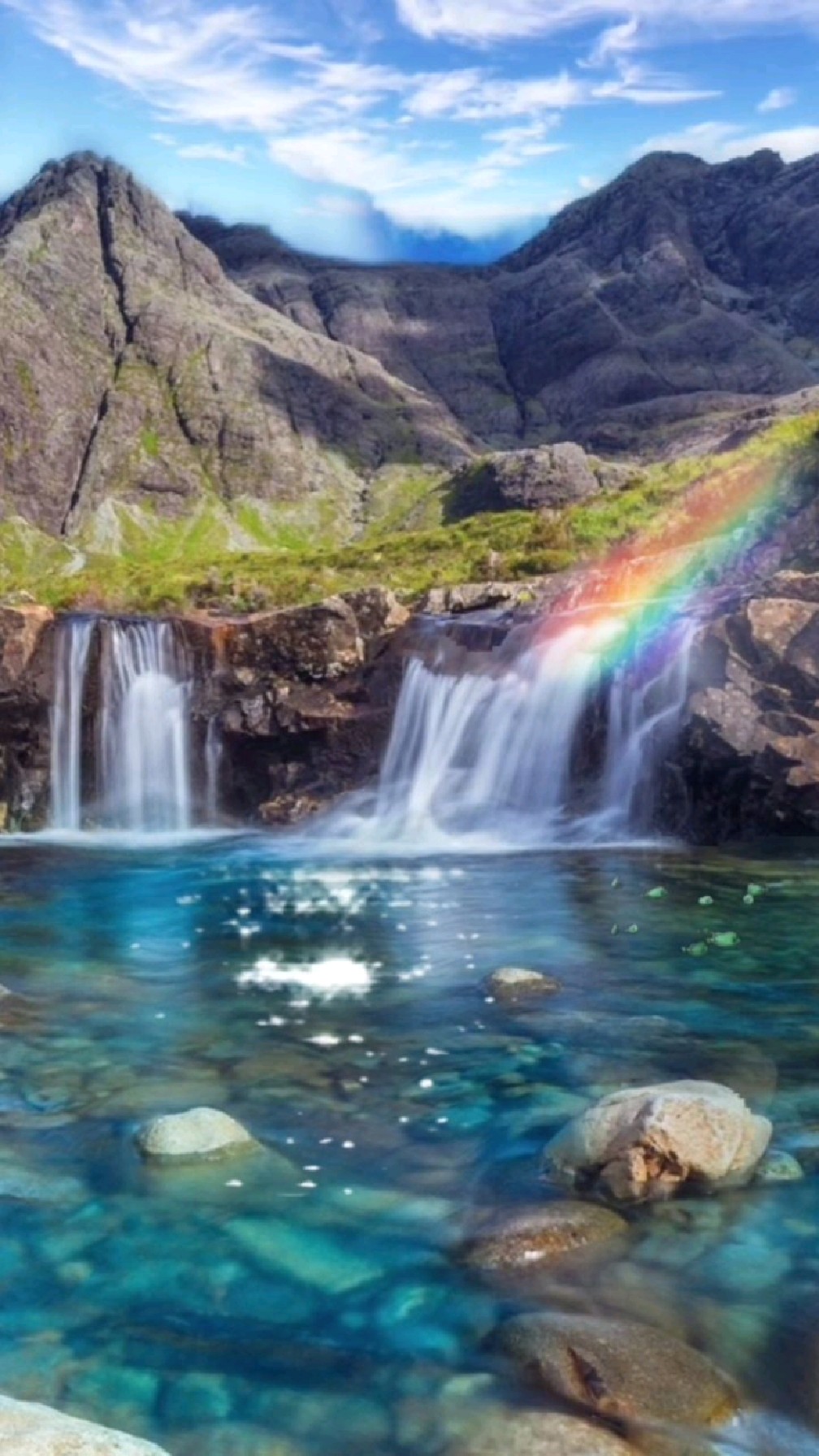 自然界的瀑布流水