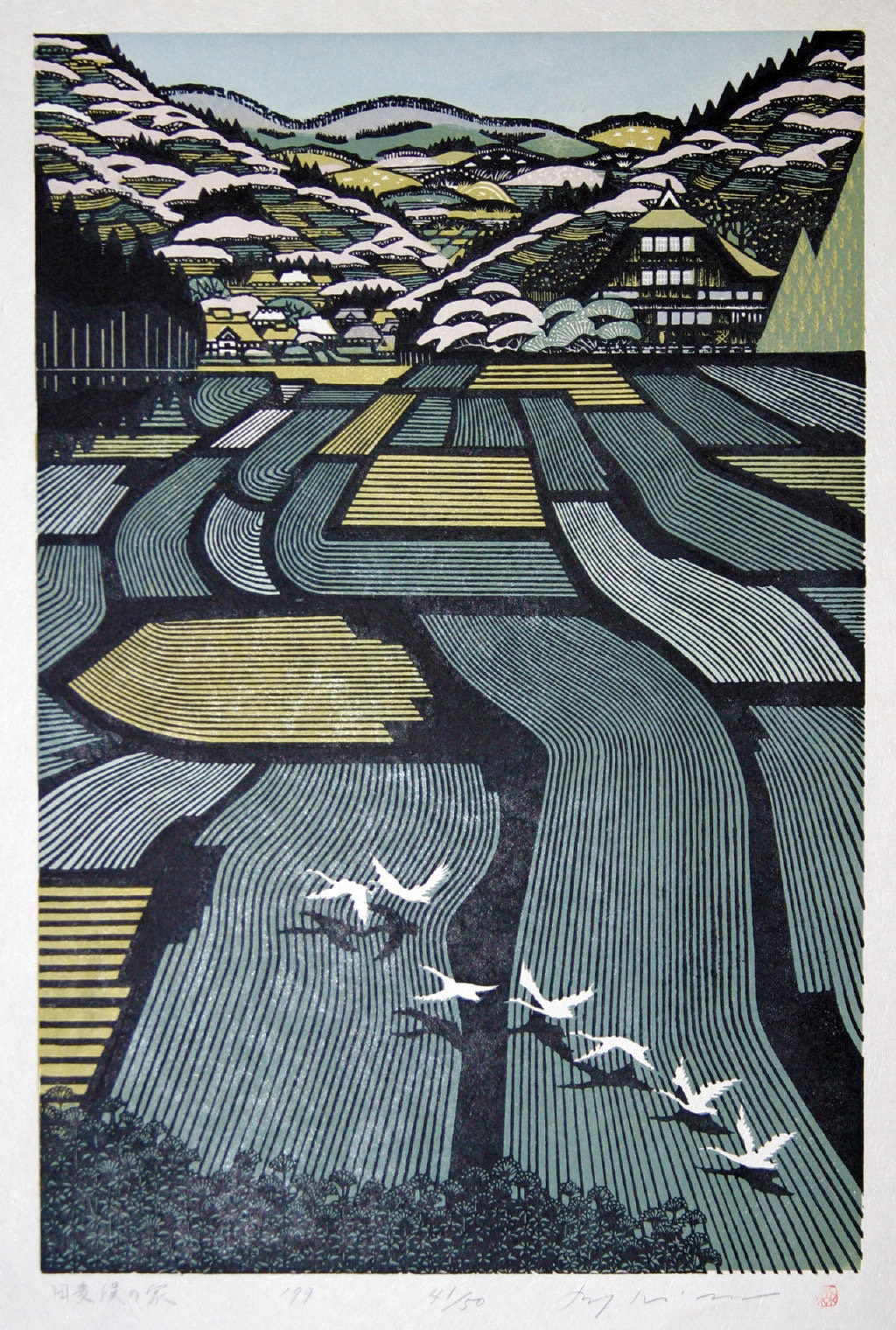 日本版画艺术家雷森村作品欣赏