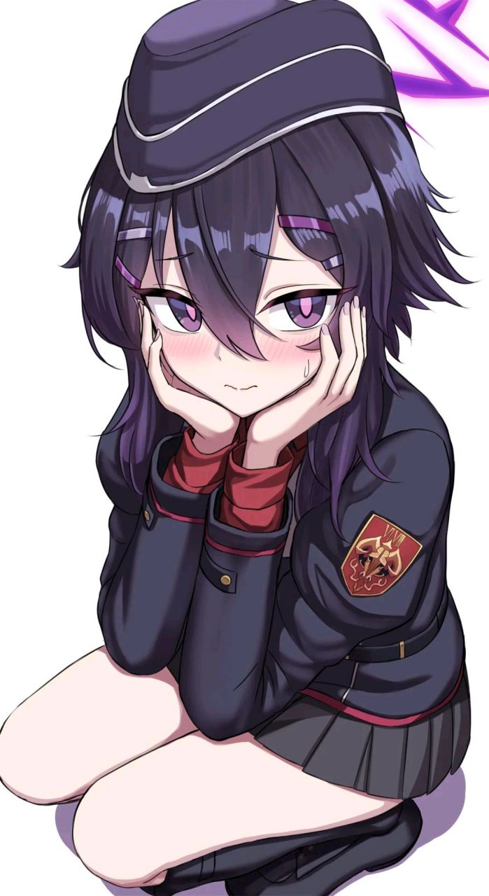 脸红的漂亮少女#二次元