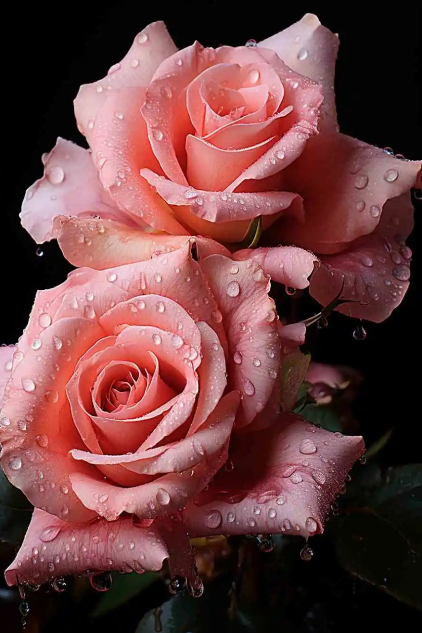 粉色玫瑰花#ai绘画# #我要上热门# #壁纸