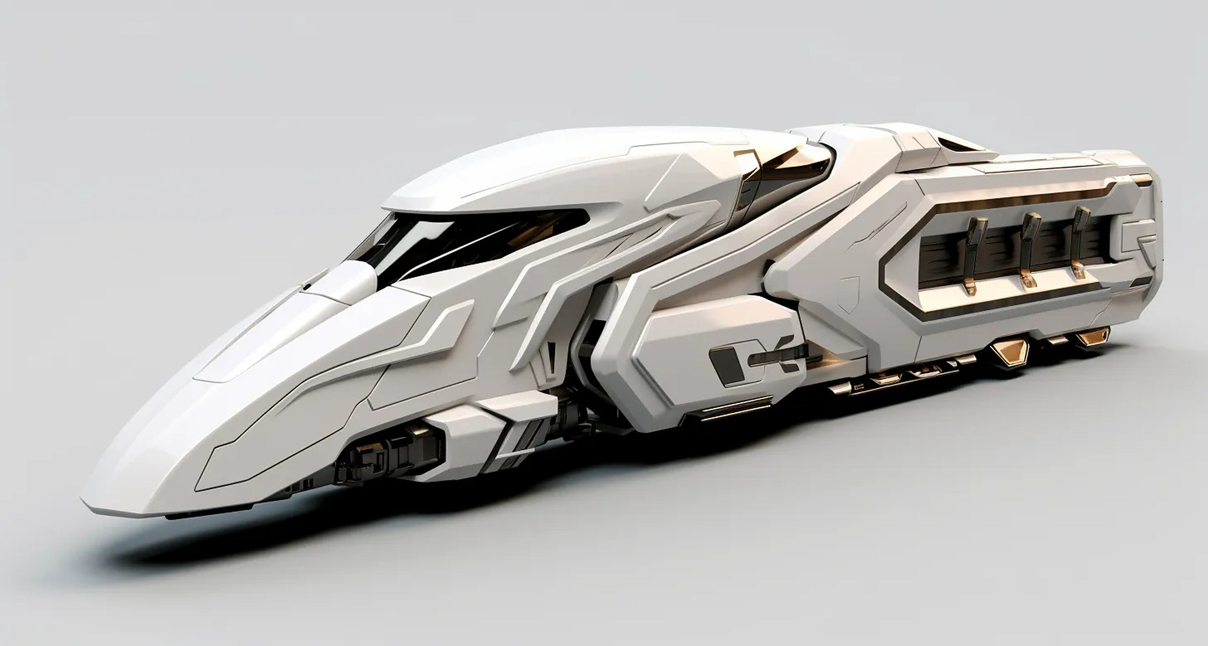 一组ai生成的充满科技感的装甲车辆作品,白色的外甲显得科幻感十足.