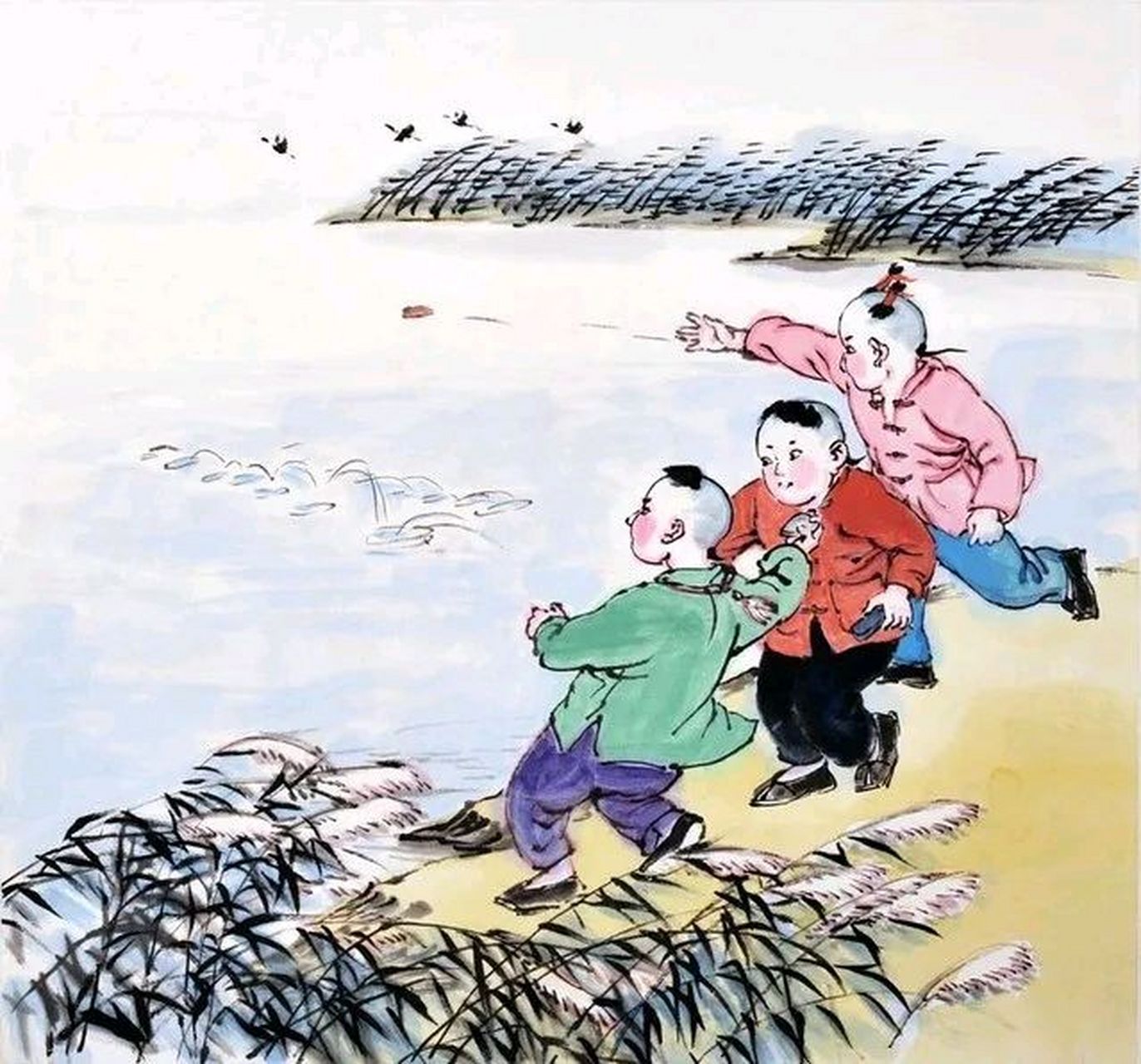 古时,几户人家的孩子溺死在一池塘中,村里人聚在一块讨论,想要将整个