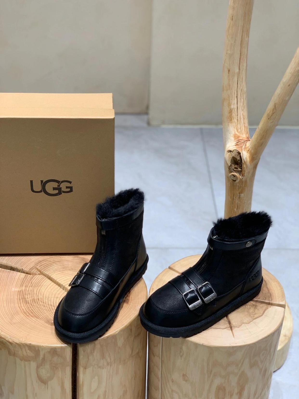 ugg机车双皮扣雪地靴