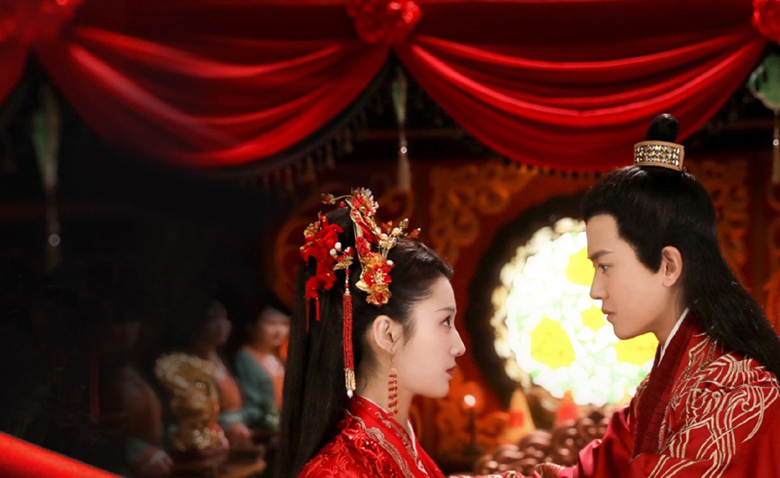 暮白首林敬容婳大婚现场,两人站在一起太合拍了