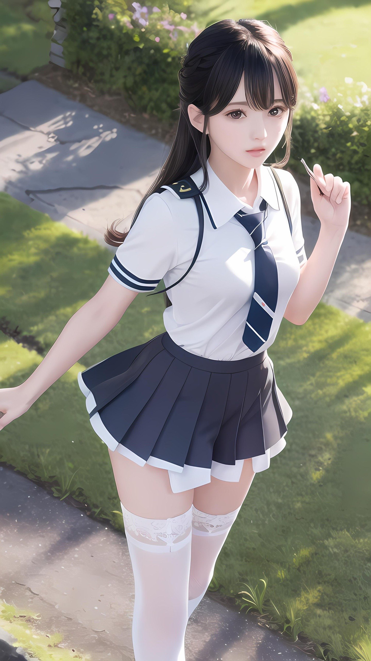 美女小姐姐:jk学生装