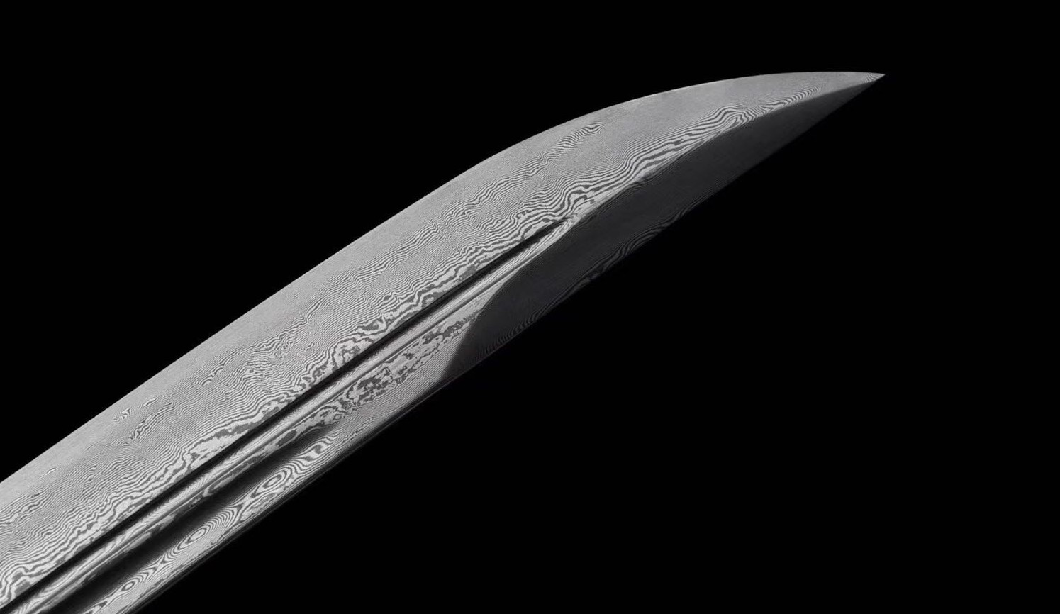 镀银装百炼钢-雁翎刀,鉴赏