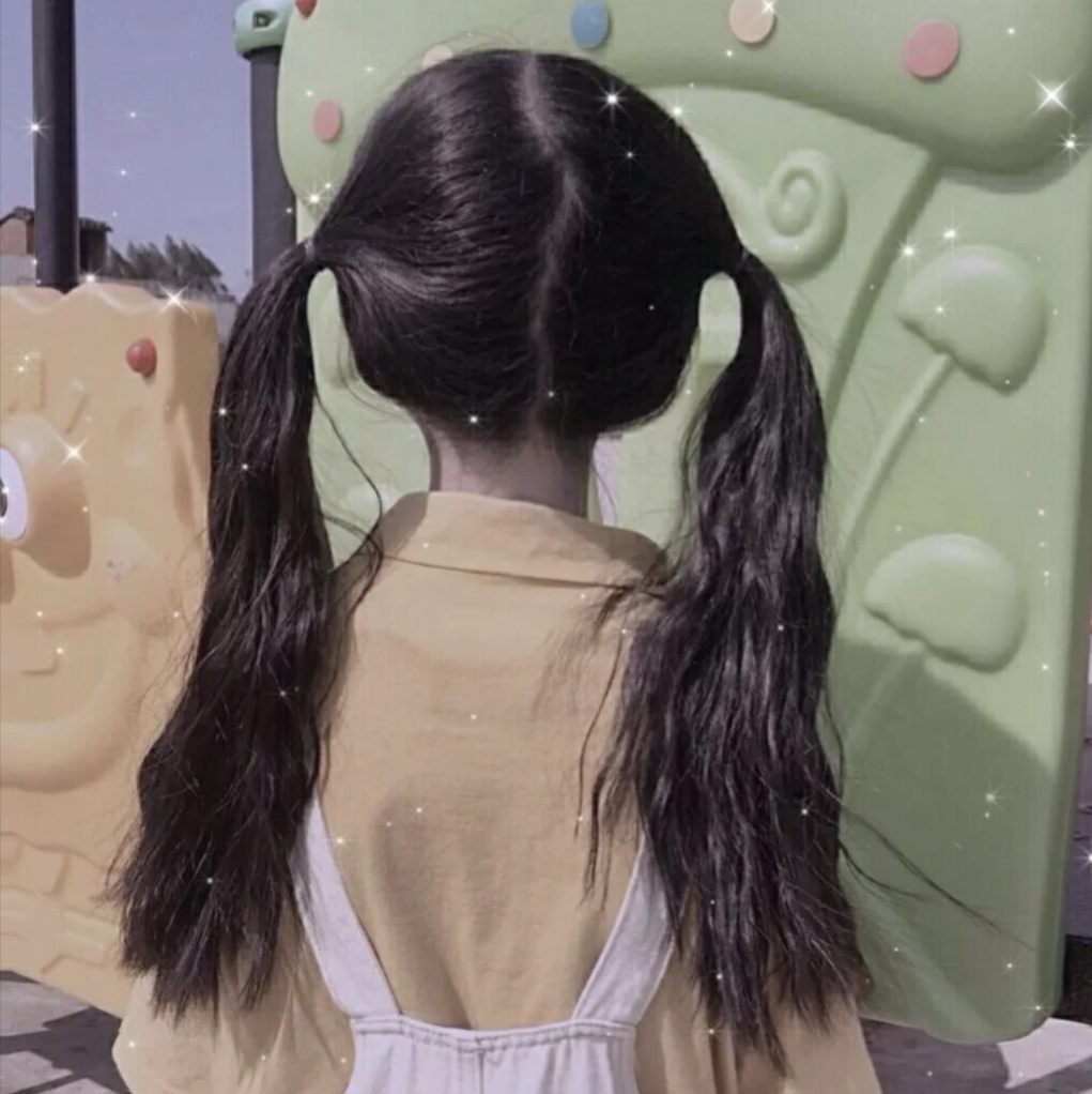 滤镜闪闪双马尾可爱女生头像