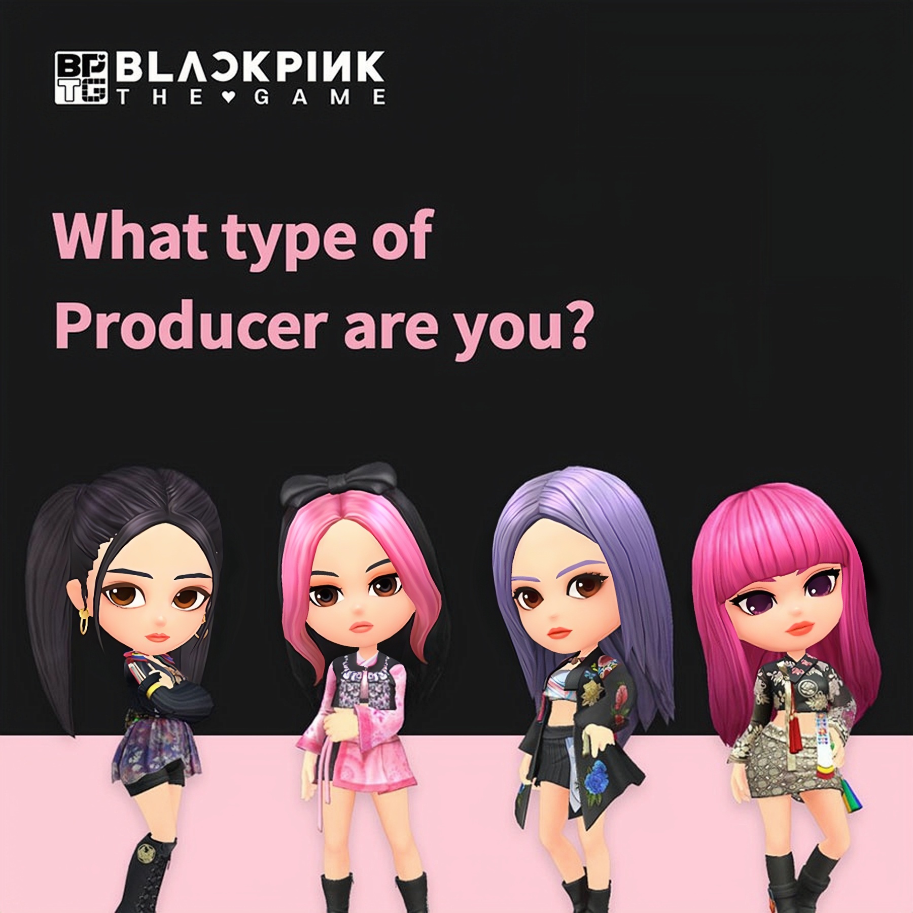 blackpink方格画图片