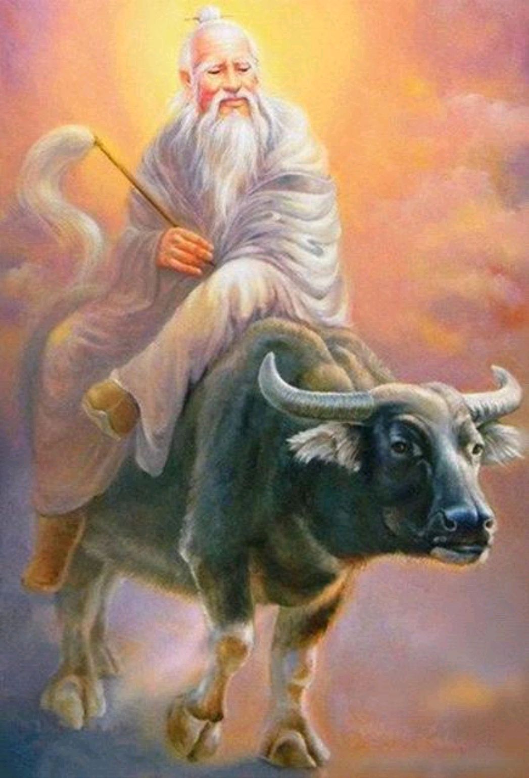 野渡语义双关诗联:老子骑牛生紫气,邀对下联