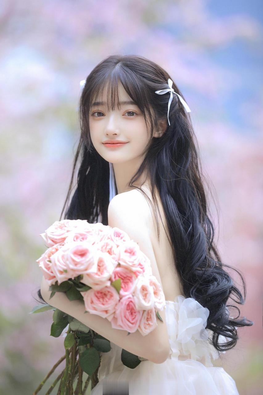 人像摄影,穿白纱裙的女孩,清新唯美