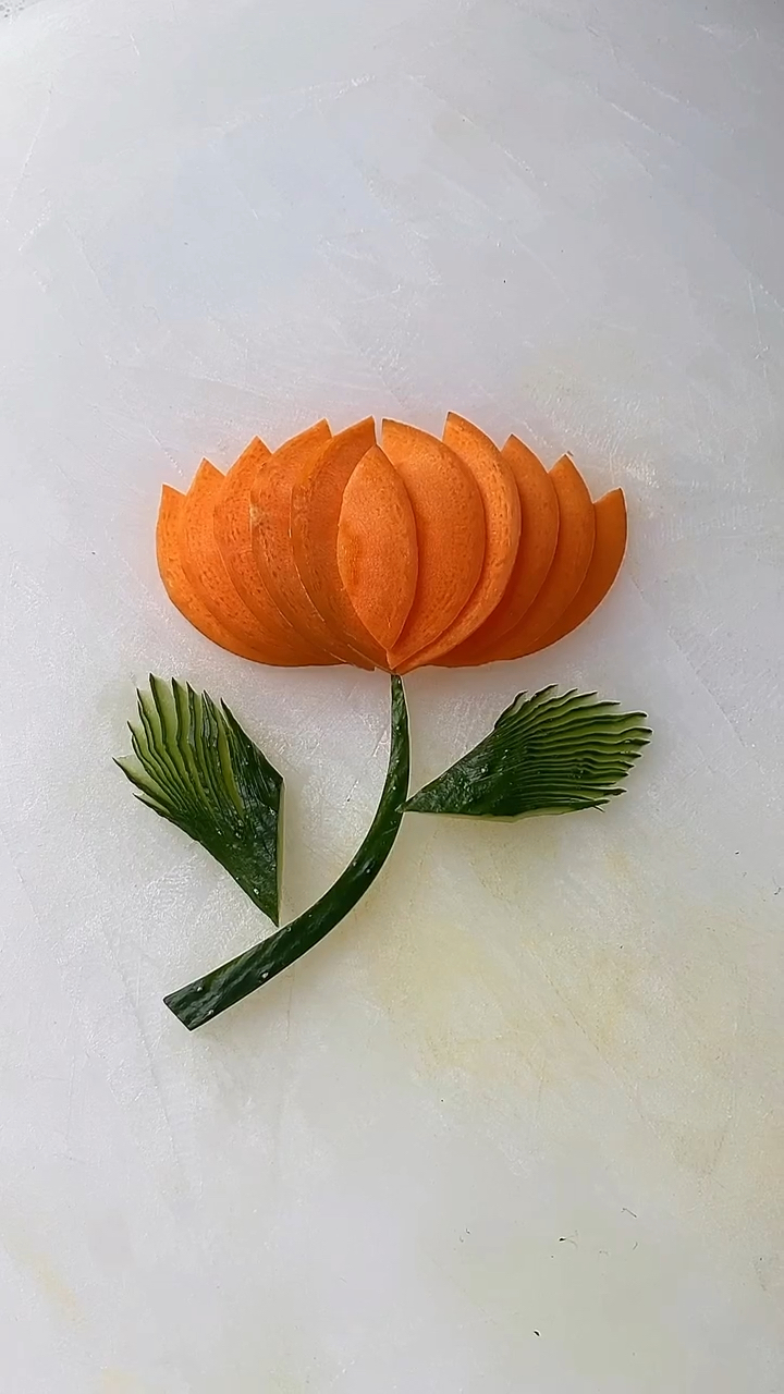 胡萝卜做的花