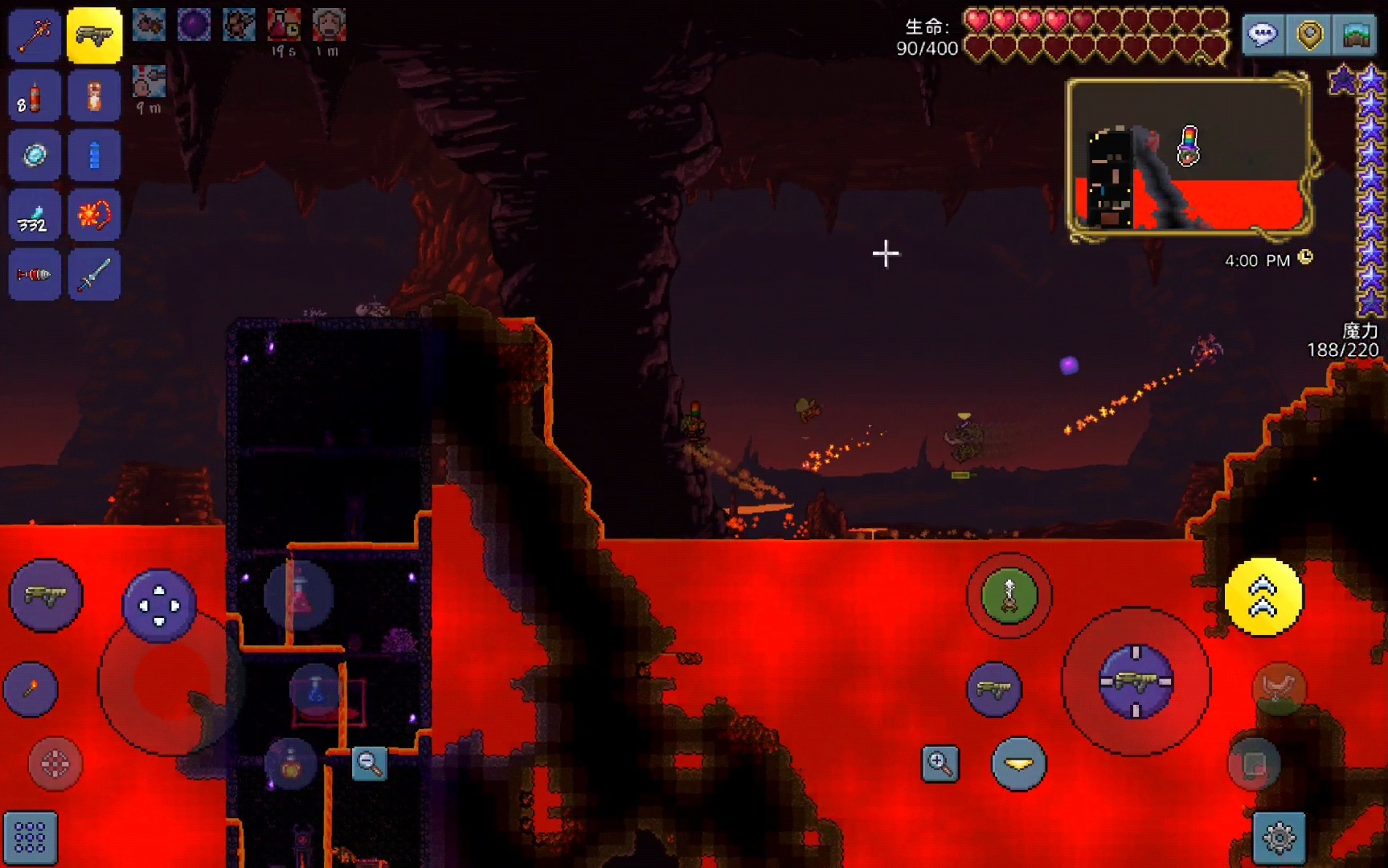 泰拉瑞亚:挖掘精金矿,岩浆从天而降的感觉不爽!