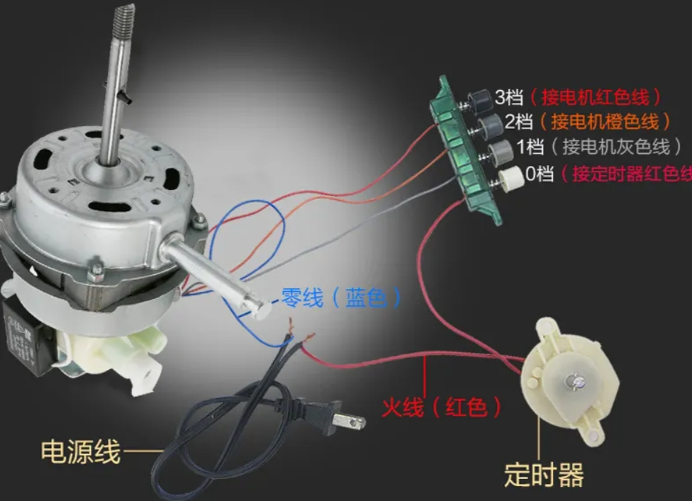 四根线电机接线图解图片